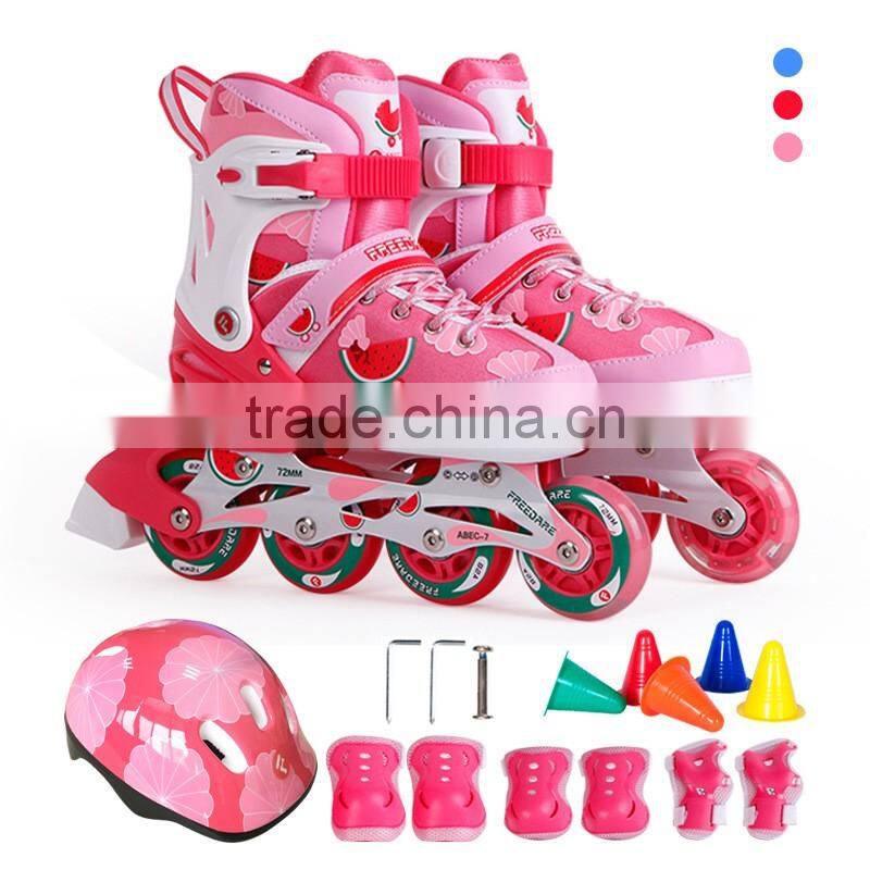 adjustable secure children inline skating wheels roller