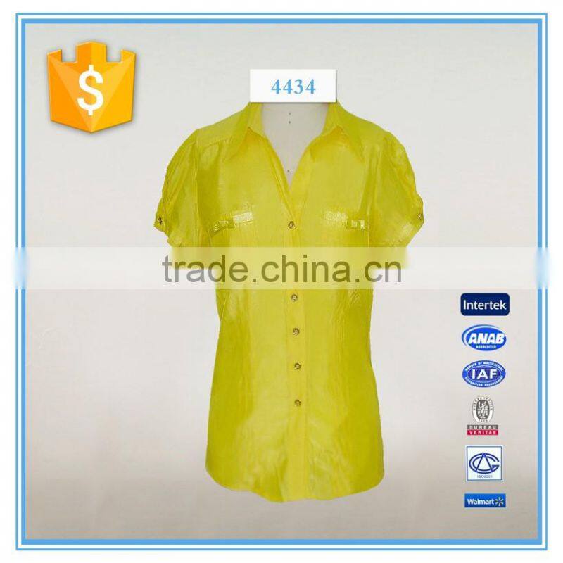 Ladies Rayon fashion front open blouse