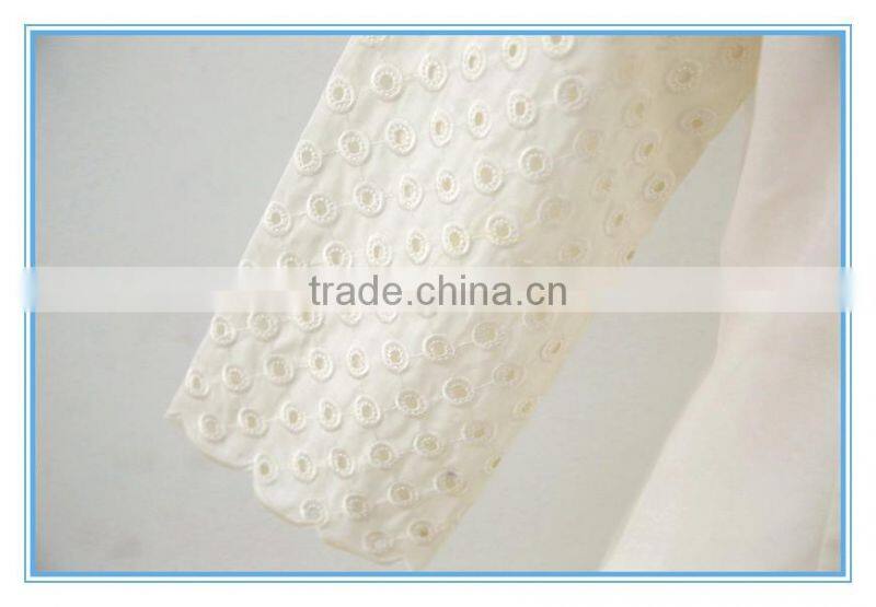 Ladies Formal Mesh Suits Embroidery White Elegant Blouse And Skirt Sets