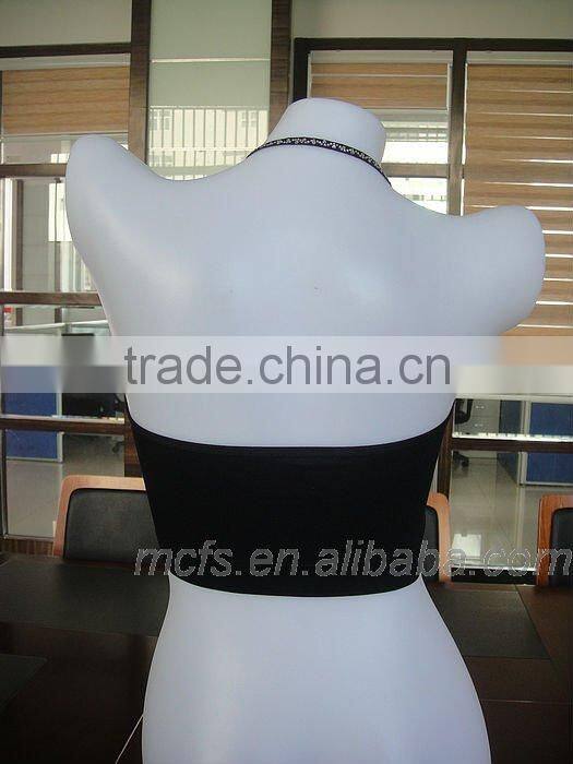 Black straps halter ladies bra lingerie sexy seamless women's nylon tube bra