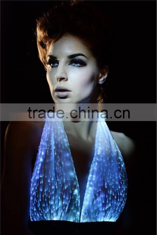 fiber optical clothing lady luminous night sexy club wear