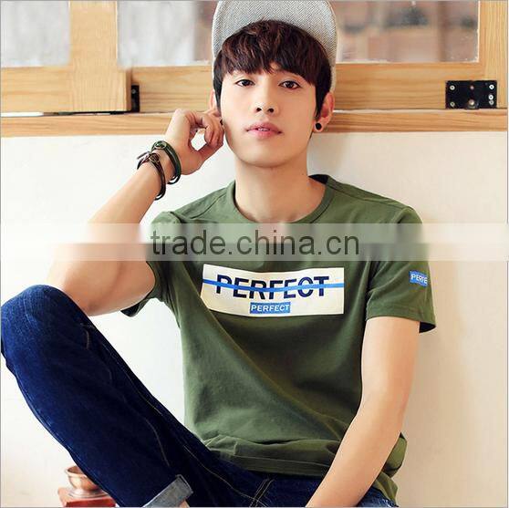 2015 High Quality Plain T-shirt Men Tshirt With Customised Color Size Fabric