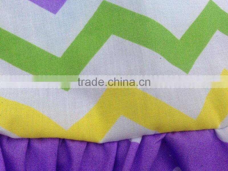 2015 new easter chevron pant set outfits with matching necklace and headband