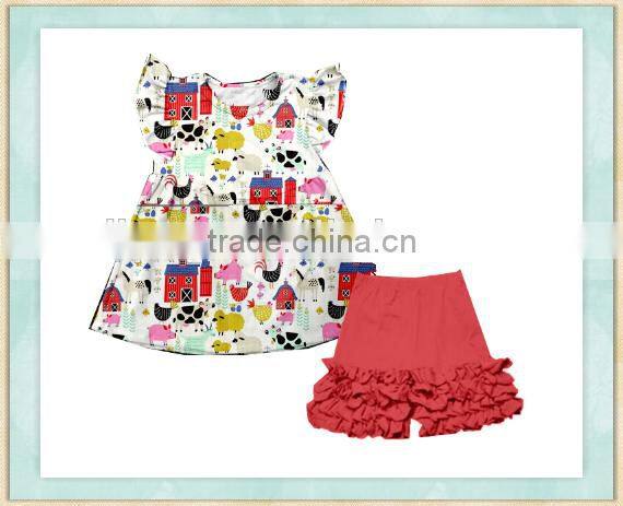 Summer clothes sale cheap baby clothes girls boutique colorfour outfit barbie clothes