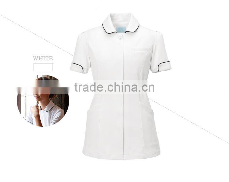 Turndown collar nurse hospital/beautiful shop short sleeve uniform