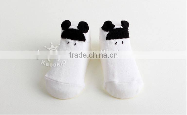 cute animal baby cotton socks, silicone print baby socks