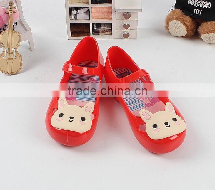 Soft feeling girl pvc shoes, girl cartoon jelly shoes