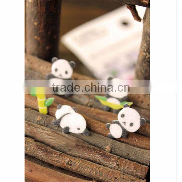 Panda Banboo Leaf Stickers, Black White Lovely Stickers, Scrapbook Cute Card DIY Felt Stickers