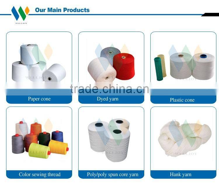 spun polyester yarn for sewing thread raw white 40S/2/3