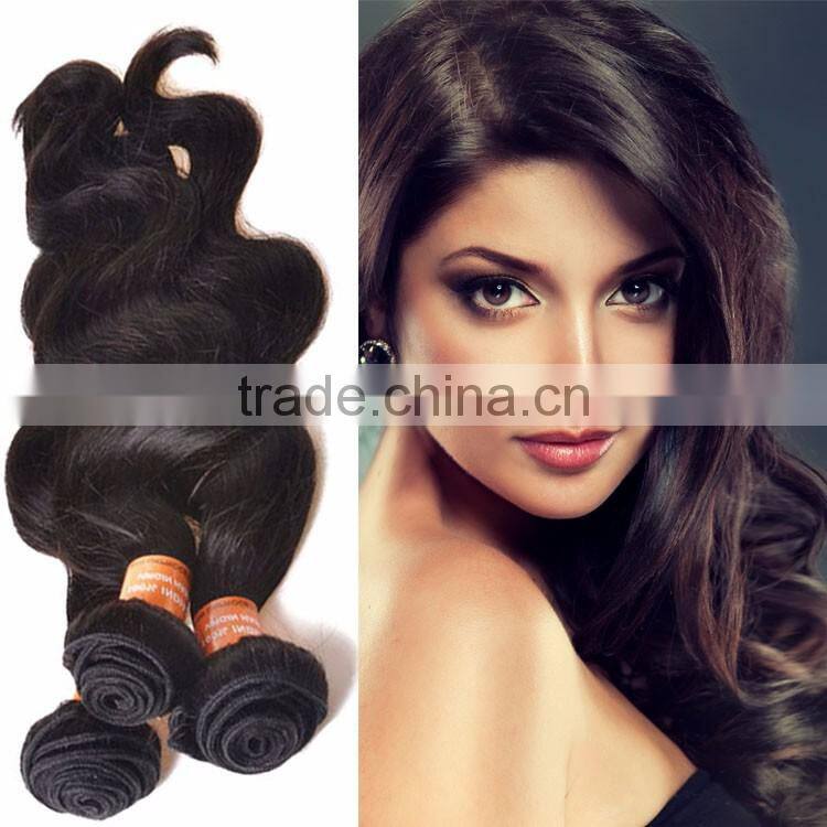 Raw Virgin Indian Hair Weaves Wet and Wavy Indian Body Wave Human Hair Extension