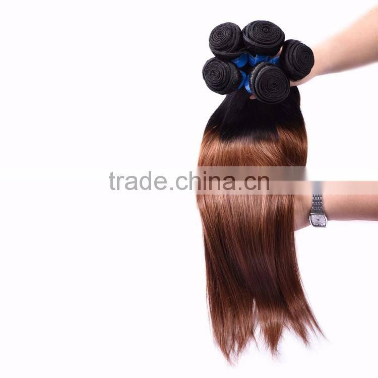 Black Rose Sleek and Silky Straight Peruvian Ombre Hair Weaves 1B/30 Peruvian Human Hair Bundles