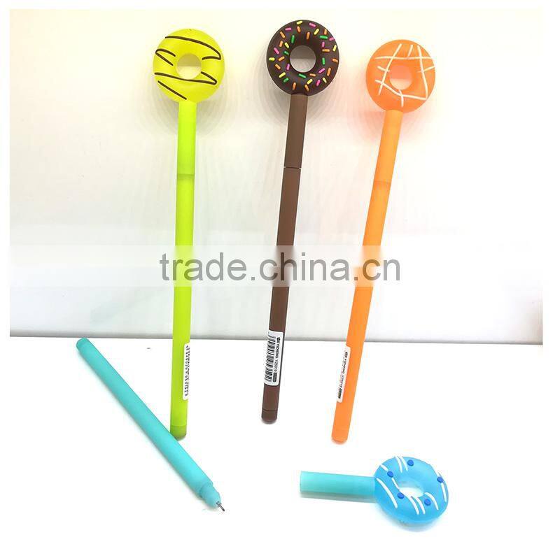 creative cute novel colorful donut shape gel pen gift for school kids