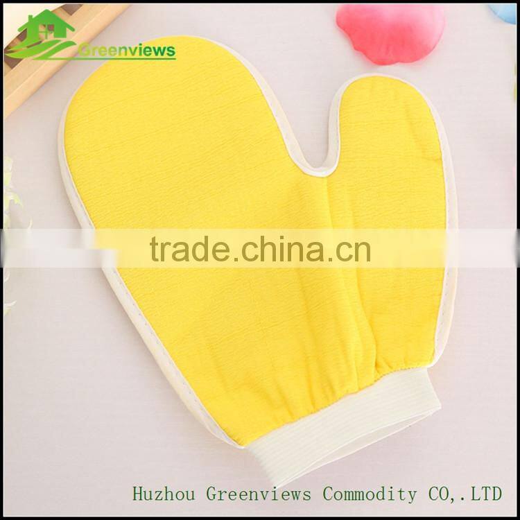 Rayon sponge thumb exfoliating bath glove cleaning brush glove for sponge cleaning
