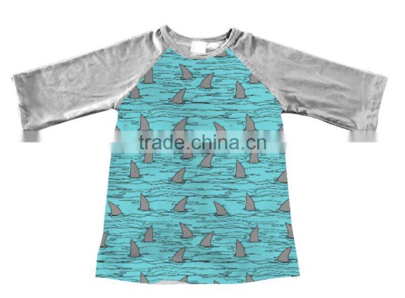 Wholesale China suppliers Girls boys printing clothing shark printing clothing