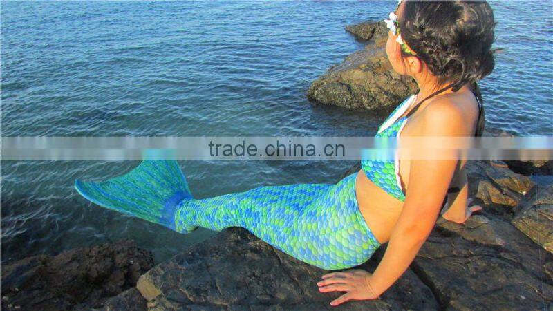 wholesale kids beachwear swimwear mermaid tail with monofin swim