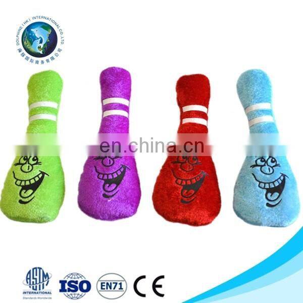 China best supplier cheap bowling toy for kids fashion custom cute soft plush emoji bowling ball
