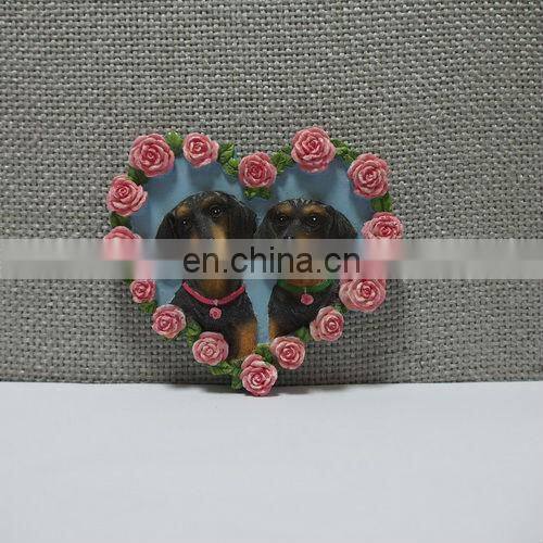 3d sourvenir dog shaped fridge magnet
