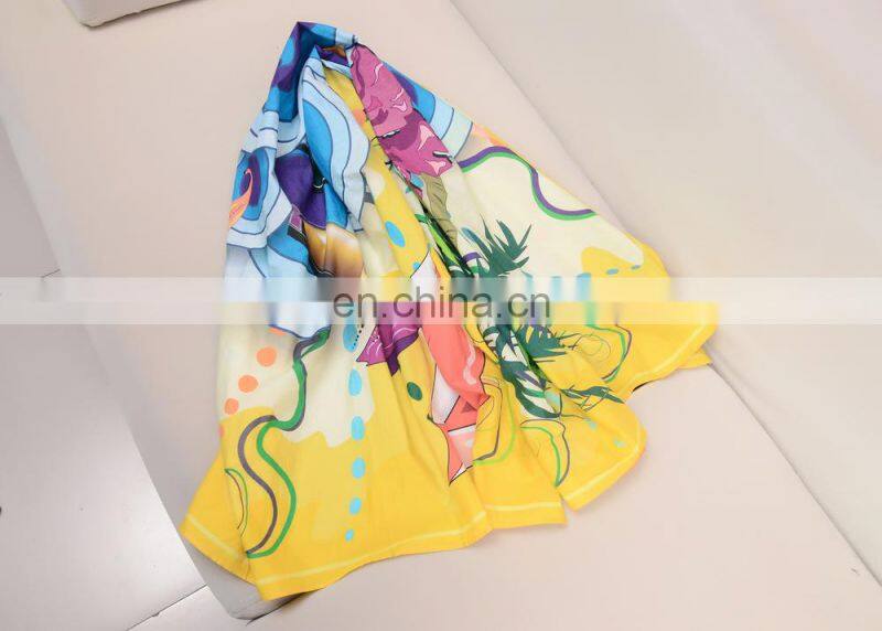 2015 customize design digital printed digital print custom design cotton scarf