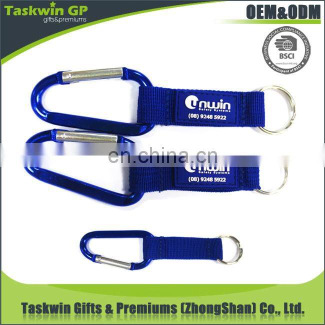 custom imprinting aluminum carabiner lanyard carabiner with short lanayrd