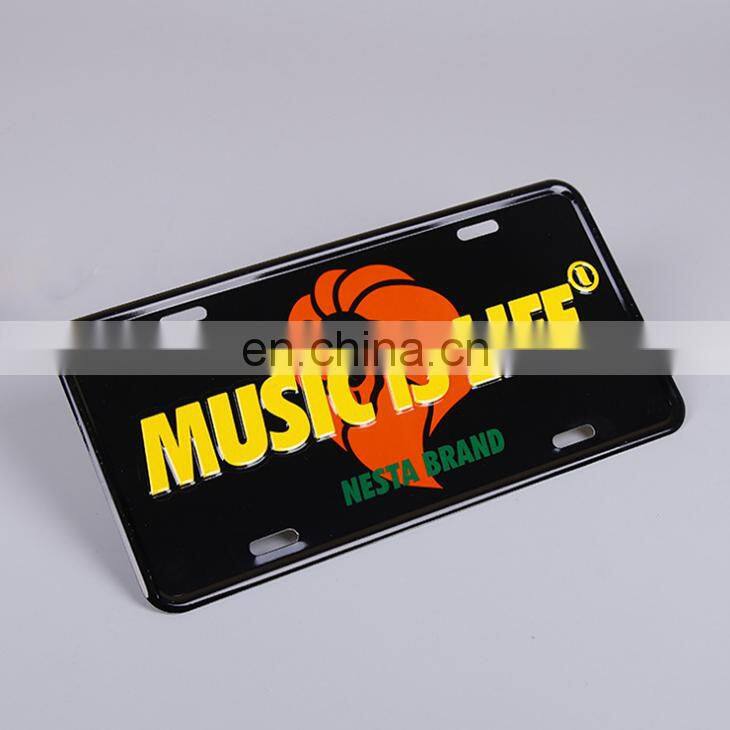 OEM Factory Cheap Fashional Decoration Use And Printed Embossed Type Custom Coffee Tin Sign