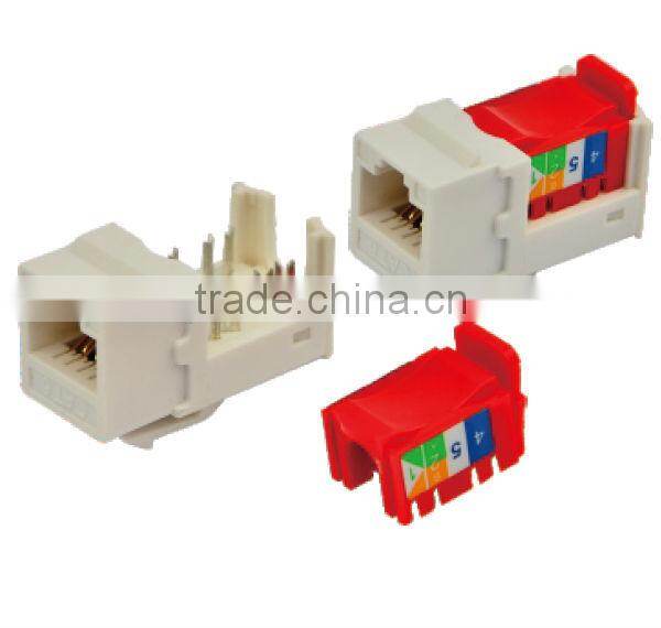 UTP cat6 tool-free keystone connect jack
