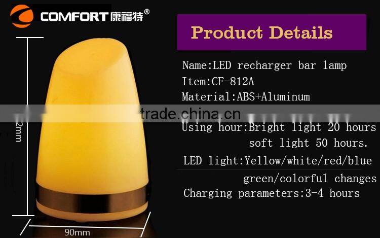 bar use colorful plastic led table lamp