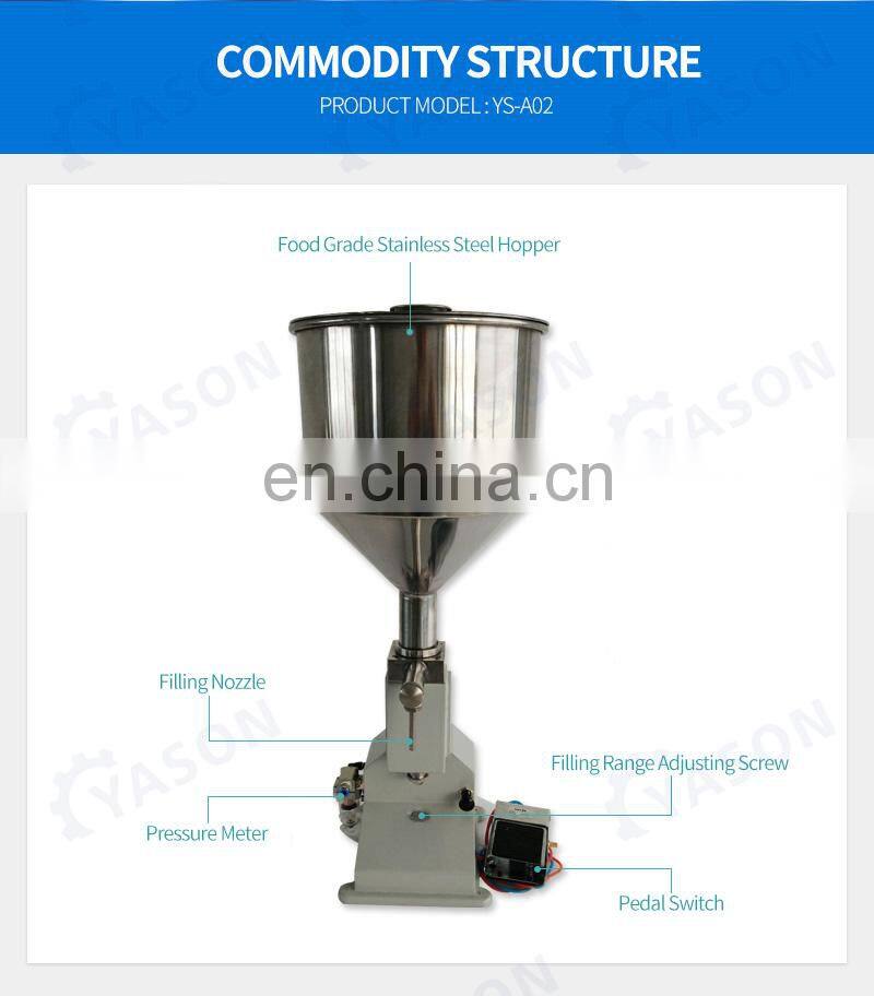 Cheap Small Pneumatic Filling Machine For Paste Skin Cream Oil