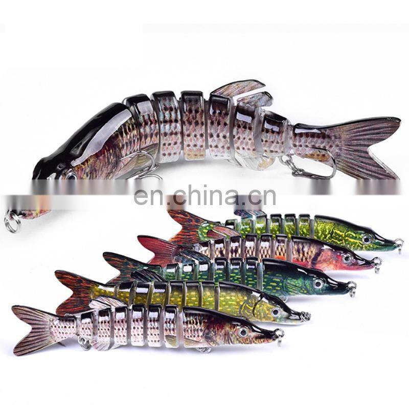 5 Inches 12.5cm 21g 8 Sections All Swimming Depth Artificial Professional Multi-Jointed Pike Fishing Lure