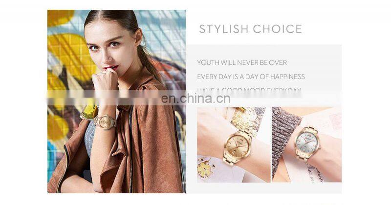 CURREN 9007 Lady Quartz Wristwatch Fashion Rose Gold Women Bracelet Watches Relojes Hombre