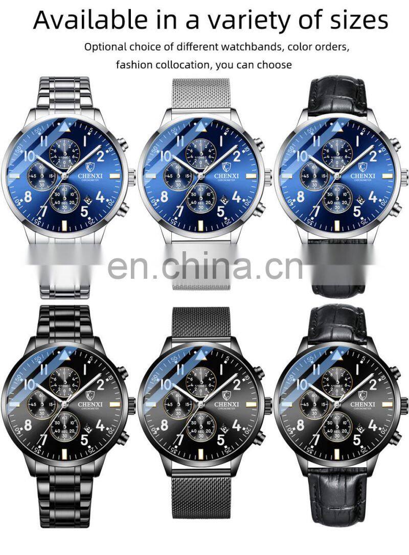 CHENXI 937 Men Quartz Watches New Fashion Sport Waterproof Luxury Chronograph Stainless Steel Wrist Watch
