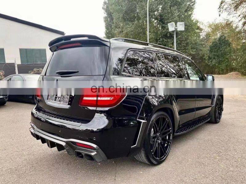 Runde Bra-bus Style Carbon Fiber For Mercedes-Benz GLS W166 Body Kit Front Lip Rear Lip Spoiler Headlight Cover Wheel Eyebrow