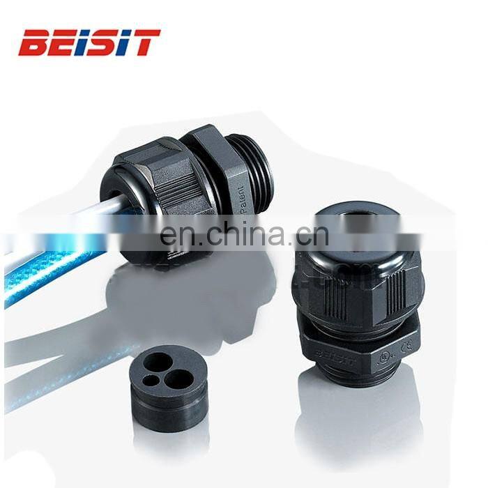PG Type Nylon Plastic multi hole Cable Gland Connector with IP68 Certification