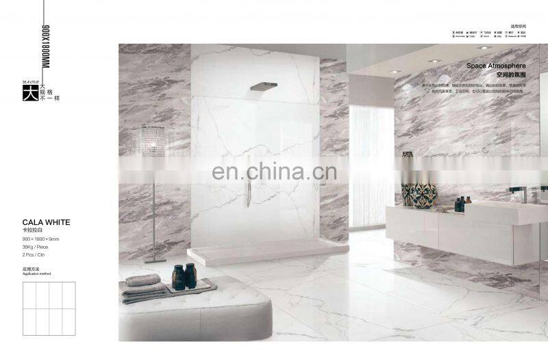 big size matt polished surface carrara white porcelain tile 1800x900
