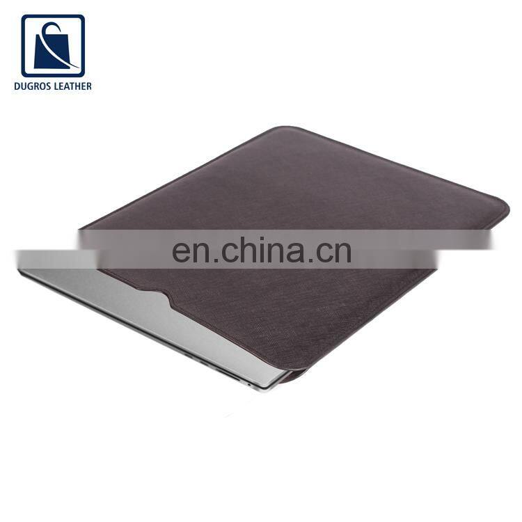 2021 New Arrival Matching Stitching Suede Lining Fashion Style Unisex Wholesale Genuine Leather Tablet Sleeve Bag