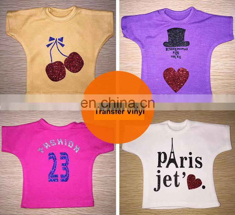 korea quality Hot sell heat transfer glitter vinyl For Clothing T-Shirt