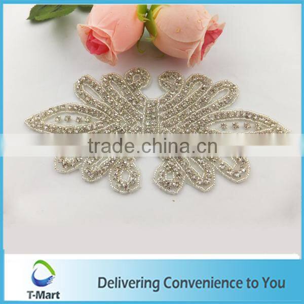 shining cheap 2mm chaton stone roll appliques