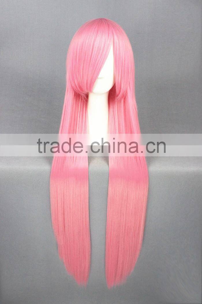 High Quality 100cm Long Straight Kuroko No Basketball Cosplay Hair Wigs Momoi Satsuki Pink Synthetic Anime Wig Party Wig