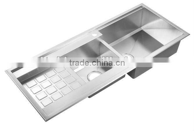double with drain board kitchen sinks STS 201B-2
