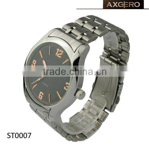 Fashion japanese quartz Stainless steel watch