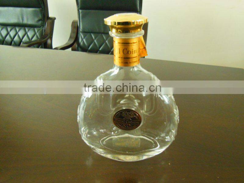 Cognac bottle gold cork stopper