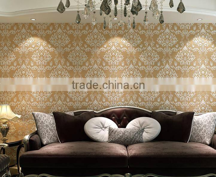 European style luxury non-woven embossment print wall paper