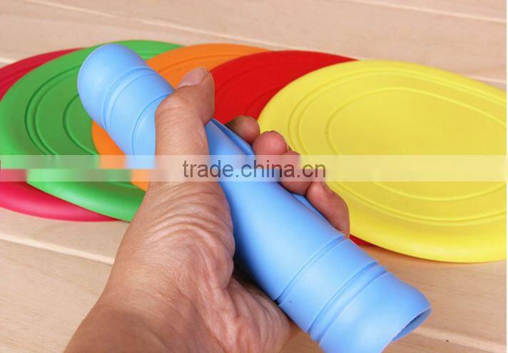 2015 Wholesale professional silicone frisbee, dog toy