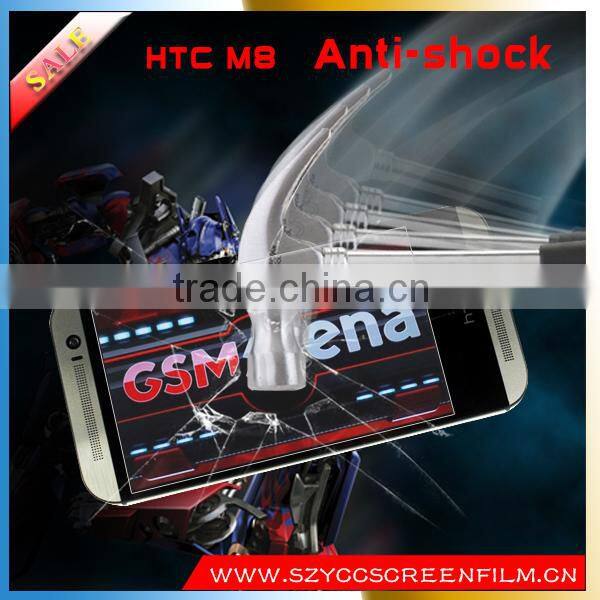 Sensitive touch anti explosion anti shock mobile clear screen protector for HTC One M8
