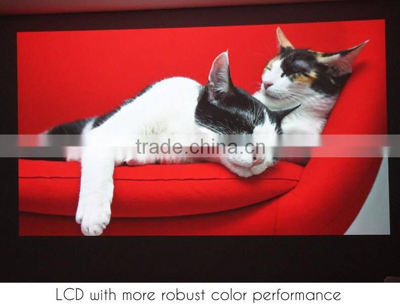 High Quality 2800 Lumens 72-150" 3D Home Theater Portable Projector Movie Projector For Education+Entertainment