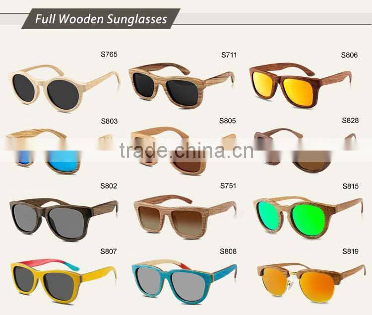 2015 Trendy Design Wood Glasses and New Arrived Polarized Lens Bamboo Glasses