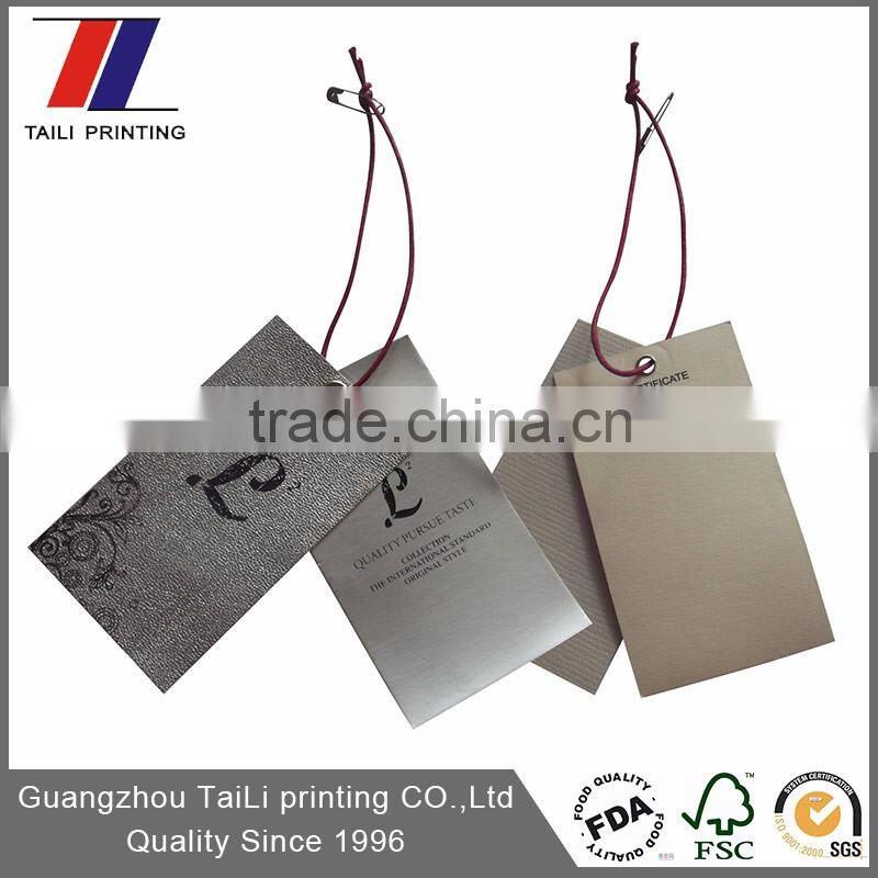 Customized paper singapore garment tag