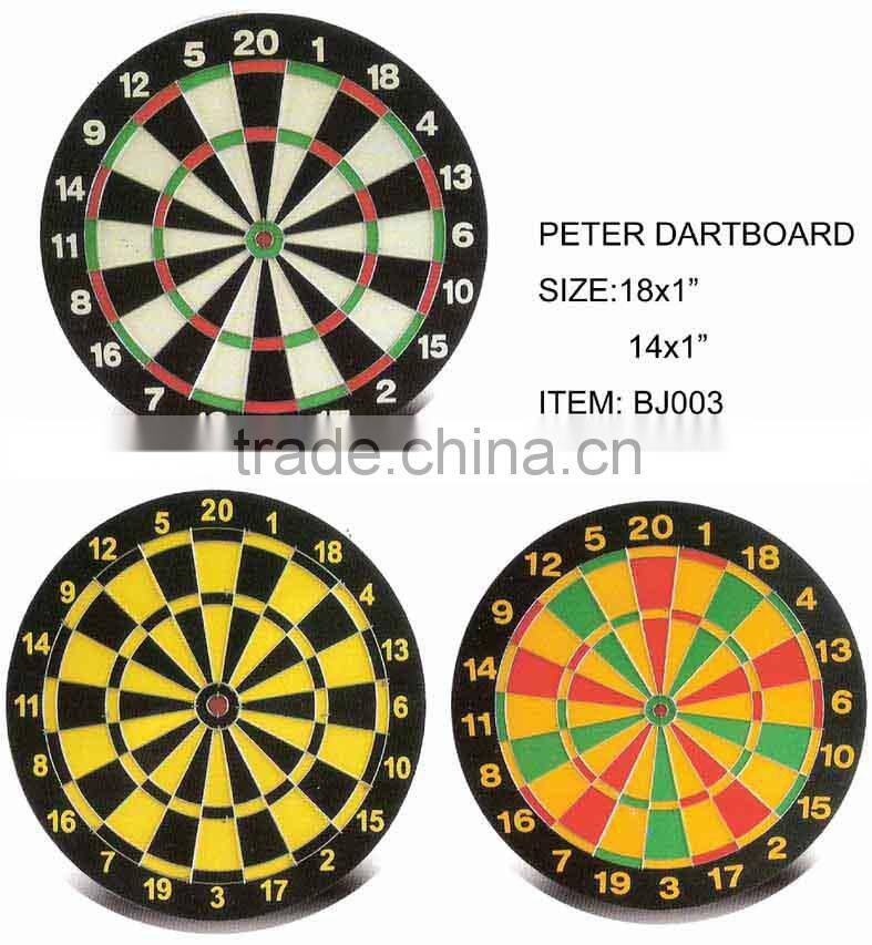 18"x 1-1/2" Standard Size Flocked Paper Dartboard For Indoor Game, 2015 Hot Sell