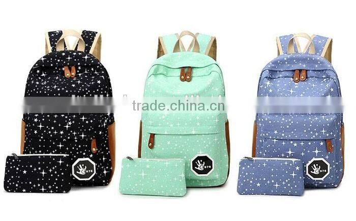 2016 Hot Sale Canvas Women backpack Big Capacity School Bags For Teenagers Printing Backpacks For Girls Mochila Escolar