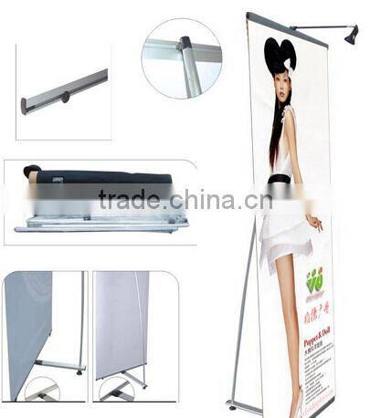 L banner stand china supply aluminum foldable telescopic sign Banner