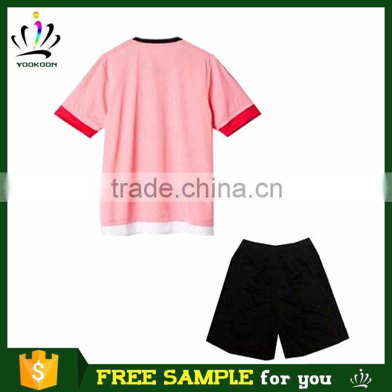cheap thai quality Juventus away pink soccer jersey for children